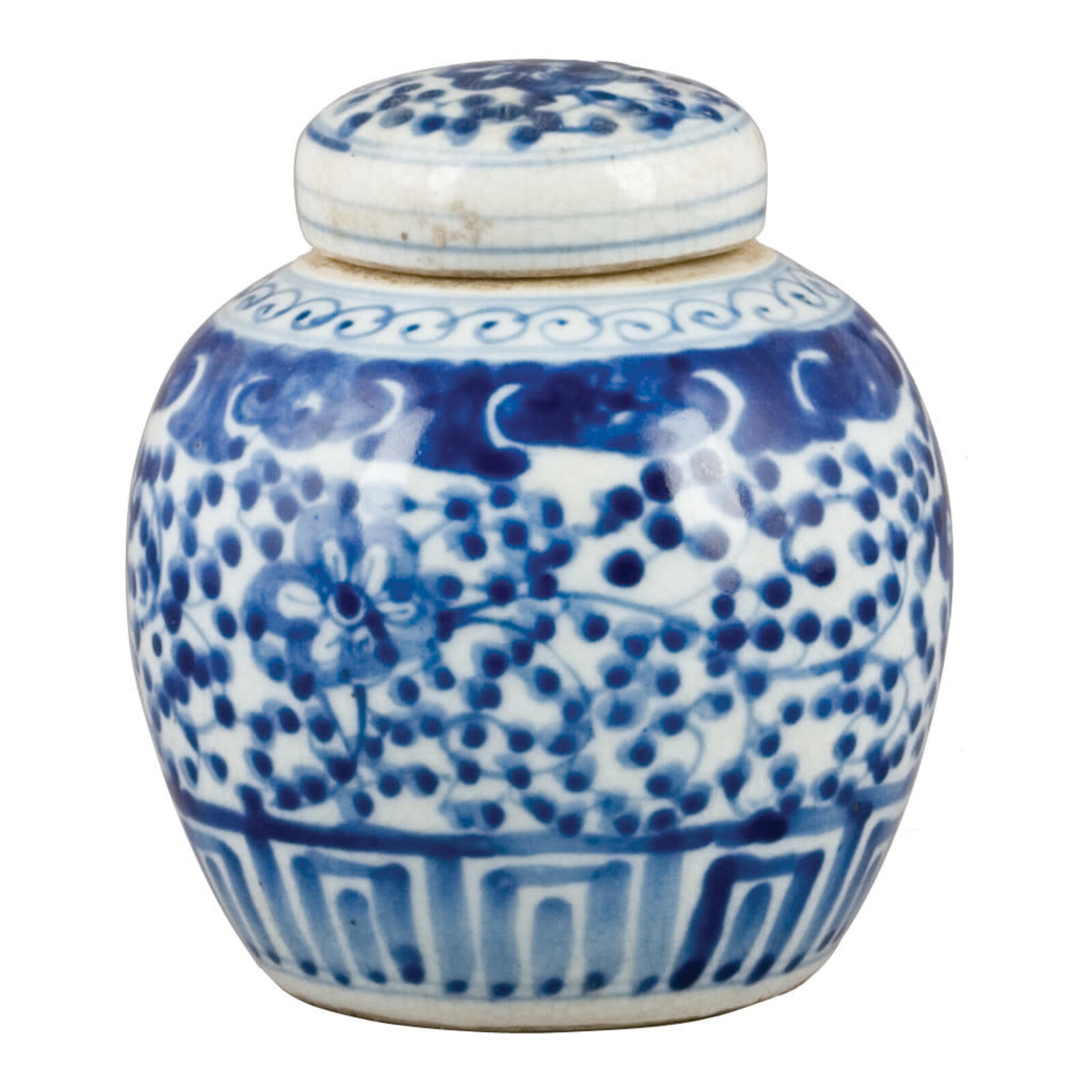 Danny's Fine Porcelain Blue And White Bulb Jar- Fliigree    50209 loading=