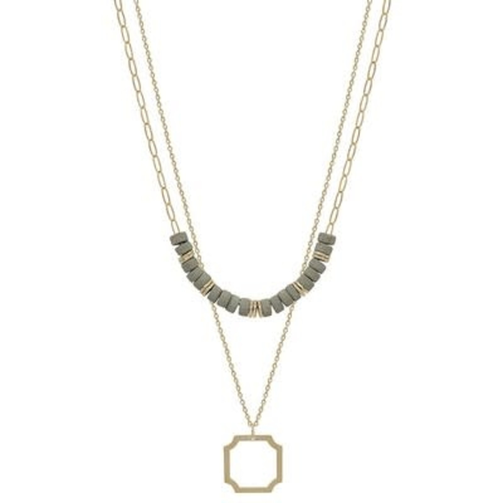 Meghan Browne AVERY GRAY NECKLACE 6-18"  AVE-GR loading=