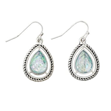 Periwinkle by Barlow Earrings-Oval Mint with Rope Frame  8109001