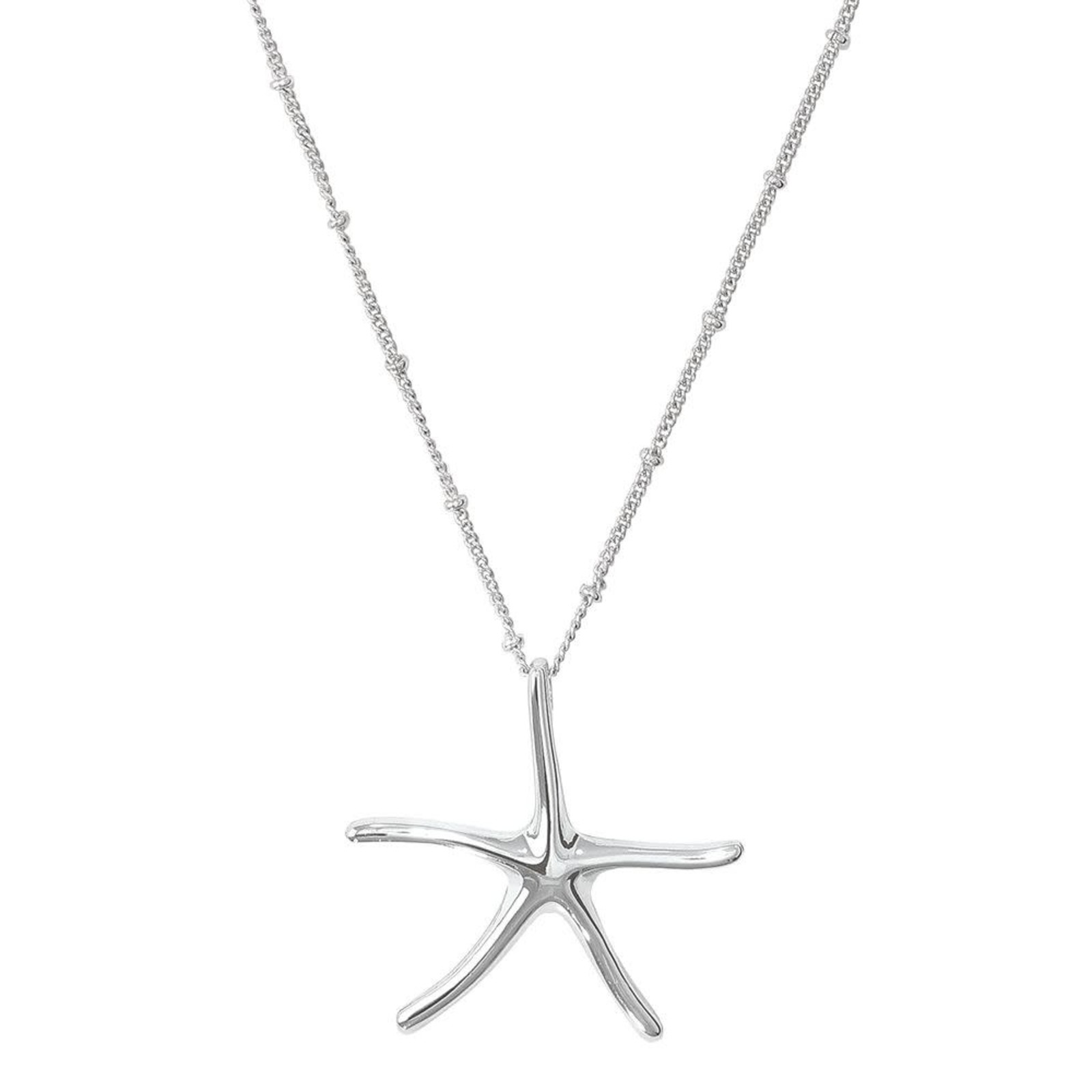 Periwinkle by Barlow Necklace-Classic Silver Starfish   8151112 loading=