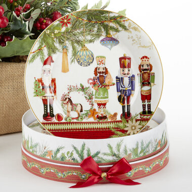 Delton Products 8" Porcelain 2-Plate Set, Nutcracker  8145-9