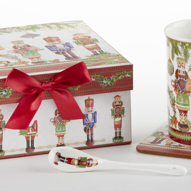 Delton Products Mug-Coaster-Spoon Set, Nutcracker  8152-9