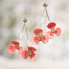 Amanda Blu Blu Bontanicals Double Flower with Crystal Post