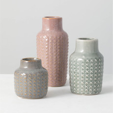Sullivans CROSSHATCH PATTERN VASE Small   CM2879S