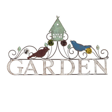 Evergreen Enterprises Bird and Birdhouse Metal Wall Décor, "Garden"  6M795