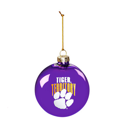 Evergreen Enterprises Blown Glass Ornament, Clemson University   3OT912BGO