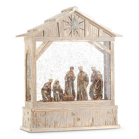 RAZ Imports Inc. 10" NATIVITY MUSICAL LIGHTED WATER CRECHE  4300760