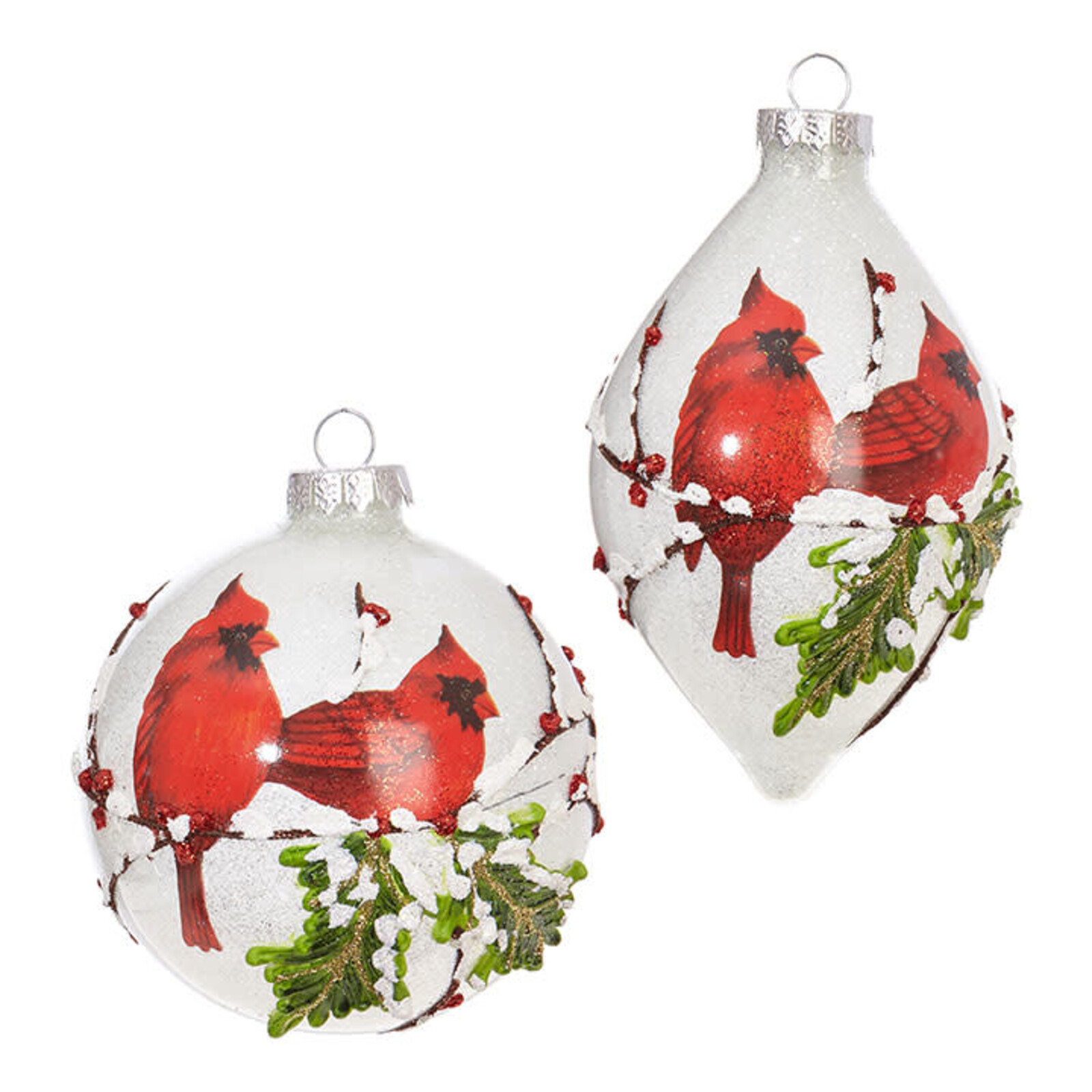 RAZ Imports Inc. 4" ICED CARDINAL ORNAMENT   3824678 loading=