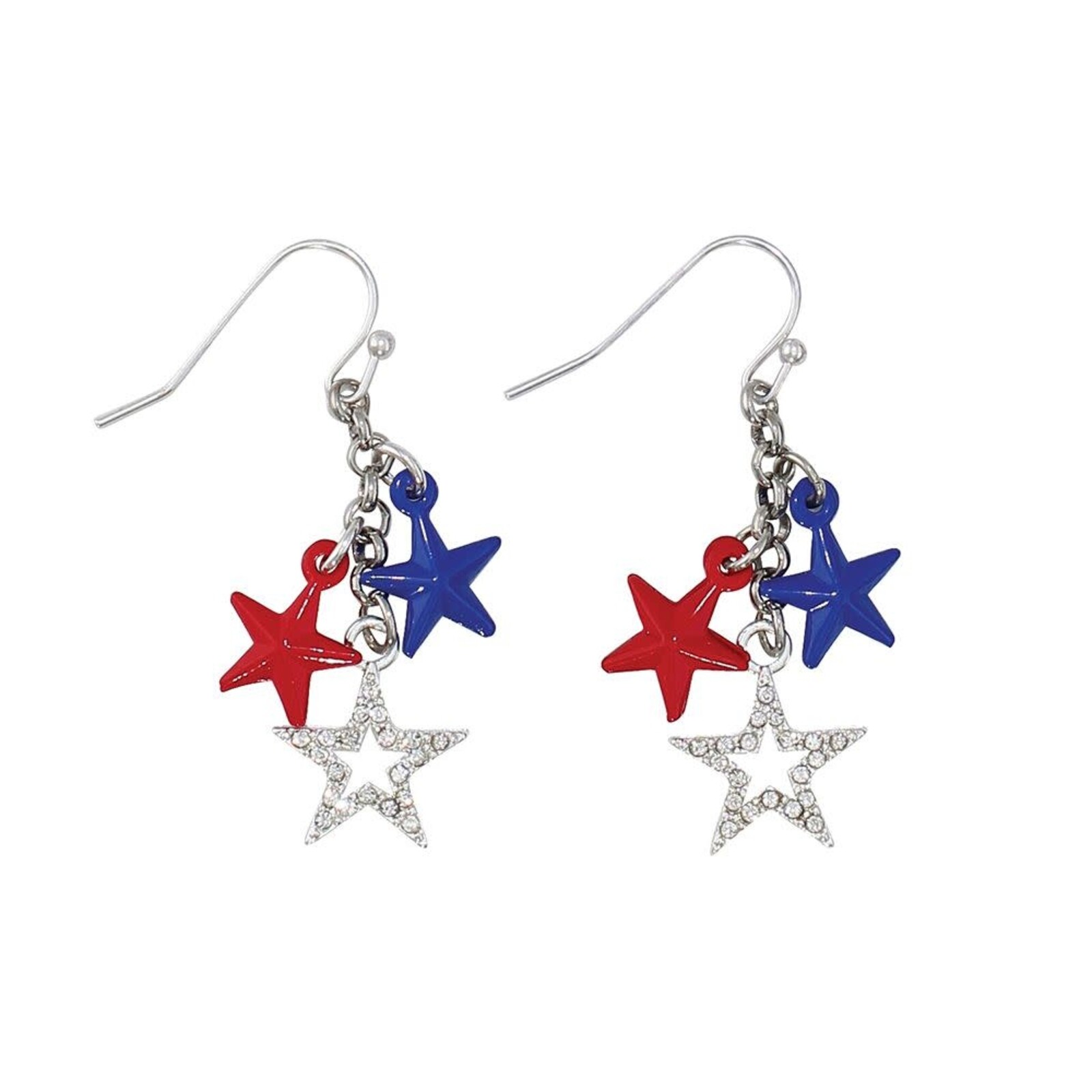 Periwinkle by Barlow Earrings-Stars Cluster with Crystals  8108758 loading=