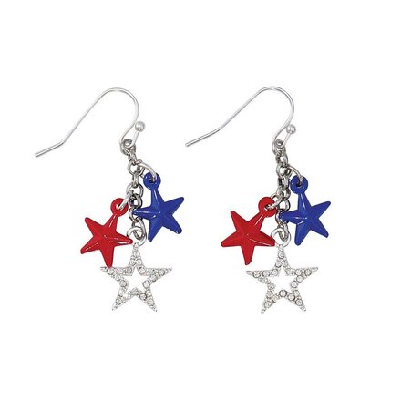Periwinkle by Barlow Earrings-Stars Cluster with Crystals  8108758