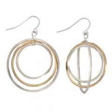 Periwinkle by Barlow Earrings-Two Tone Circles 8108857
