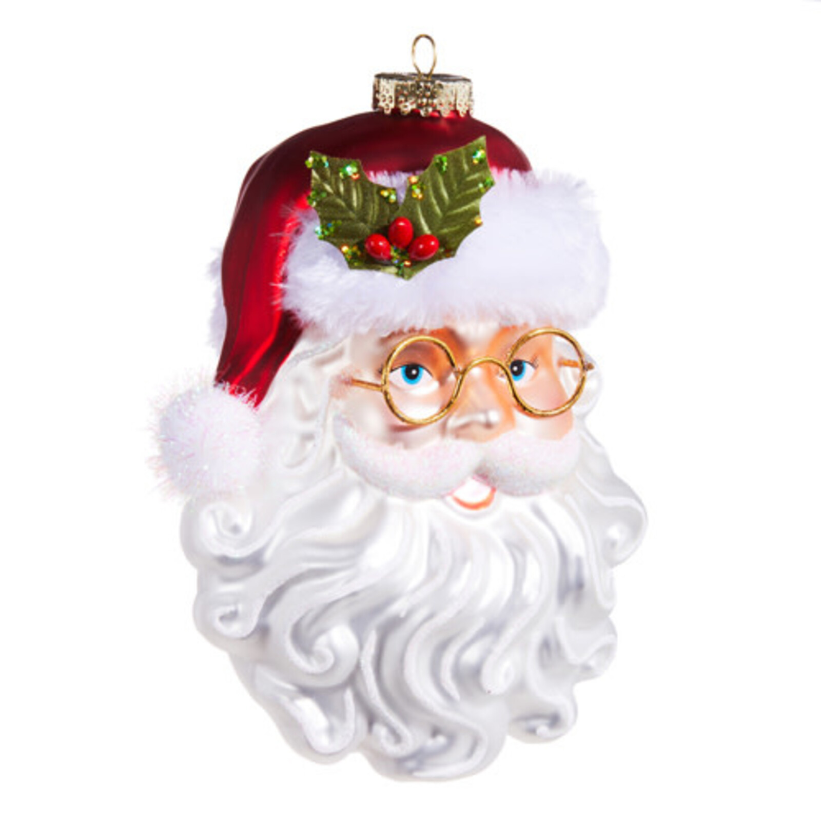 RAZ Imports Inc. 6.5" SANTA WITH GLASSES ORNAMENT  4352897 loading=
