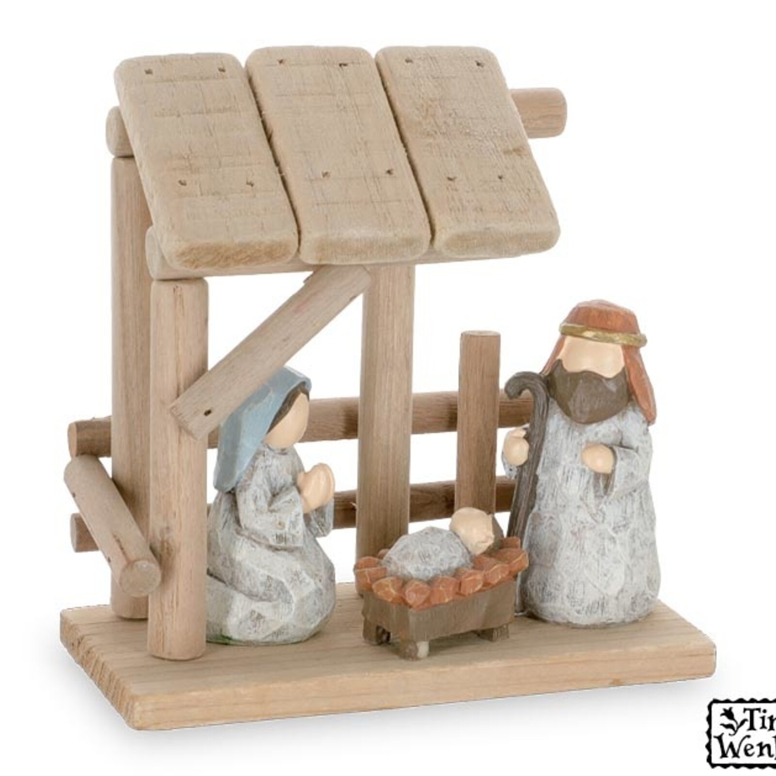 Burton + Burton WOOD AND RESIN HOLY FAMILY SHELF SITTER    9745236 loading=