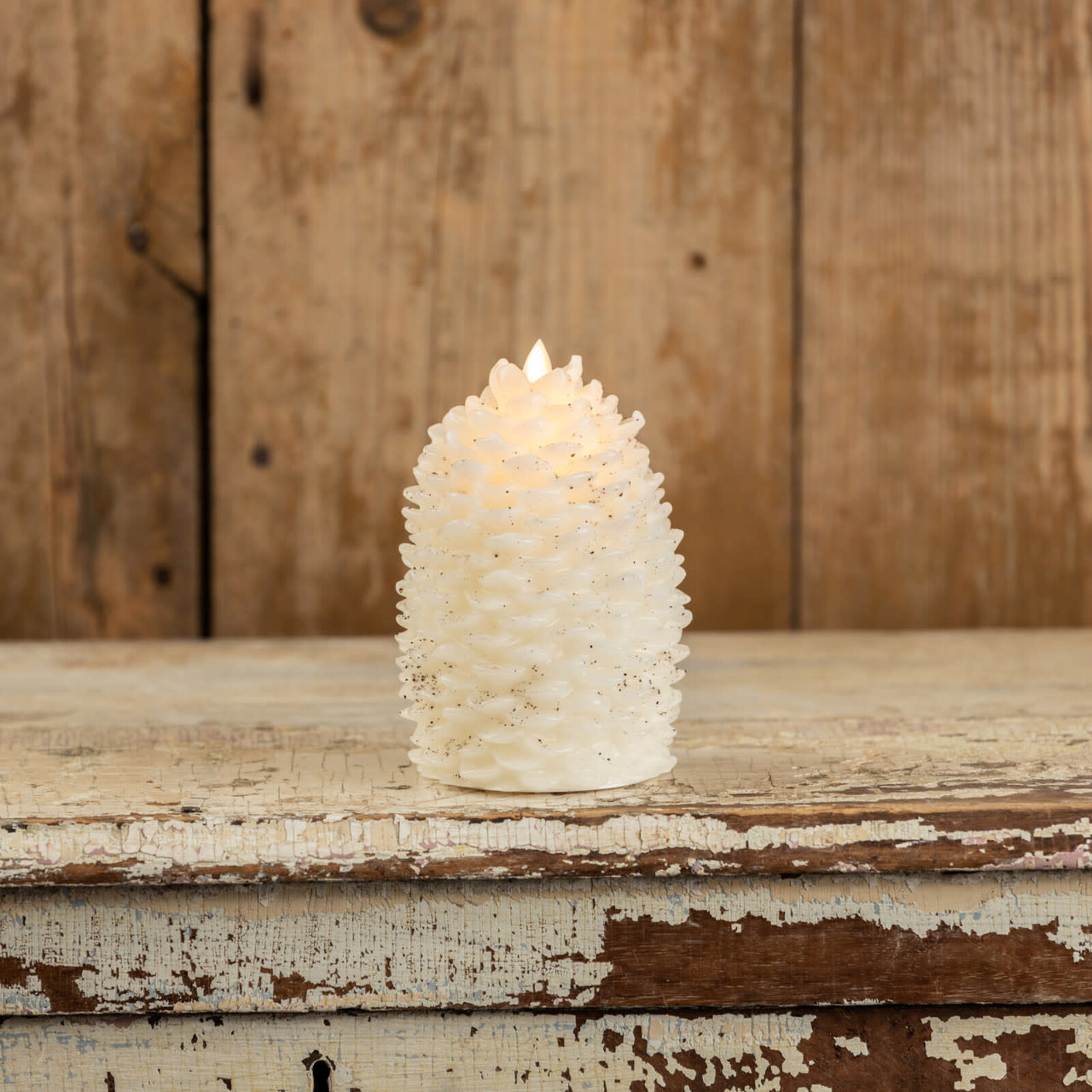 Ragon House 6" MOVING FLAME PINECONE CANDLE   NY213024 loading=