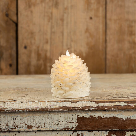 Ragon House 4.25 MOVING FLAME PINECONE CANDLE   NY213025
