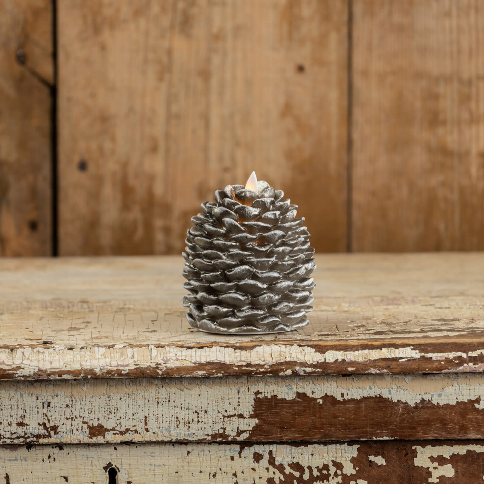Ragon House 4.25 MOVING FLAME  PINECONE CANDLE   NY213023 loading=