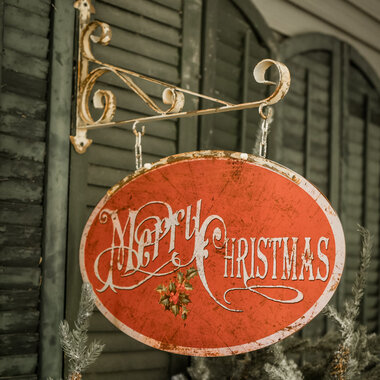 Ragon House RED MERRY CHRISTMAS BRACKET SIGN   E12906