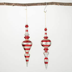 Sullivans RED FINIAL ORNAMENT   OR10736