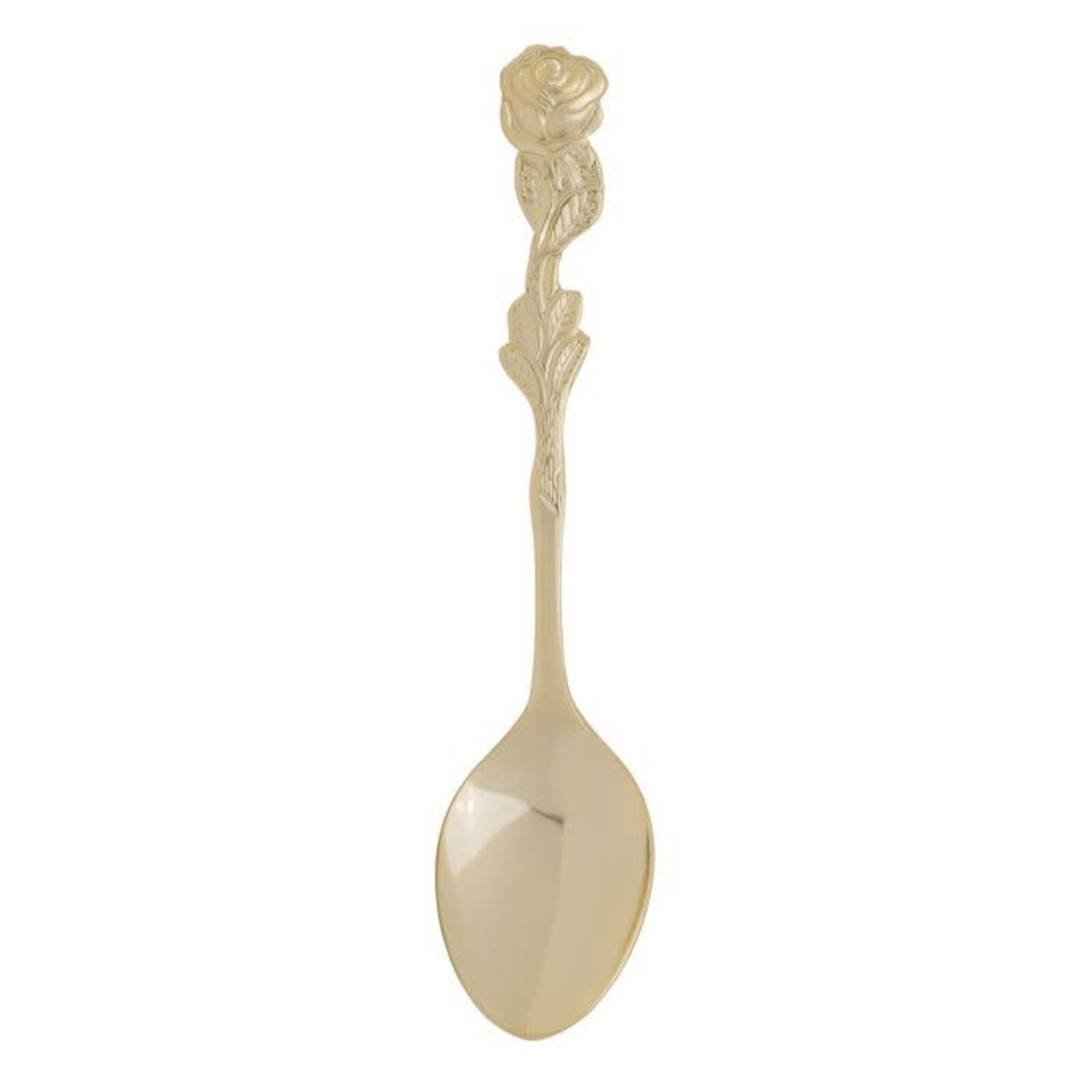 Harold Import Company Fino Demi Spoon, Rose Design Gold Plated GD-9 loading=