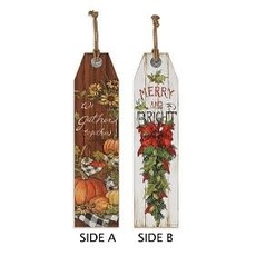 23.62" Reversible Wood Holiday Sign    2591320