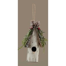 Meravic ORNAMENT BIRCH BIRD HOUSE TALL       R1202