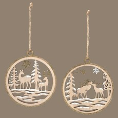Meravic Ornament Deer Scene  R1215