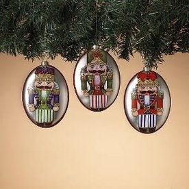 Gerson 5.25" Glass Oval Disc Nutcracker   2663300