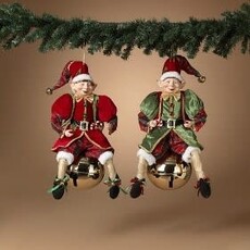 Gerson Fabric Holiday Hanging  Elf 24"  2696520