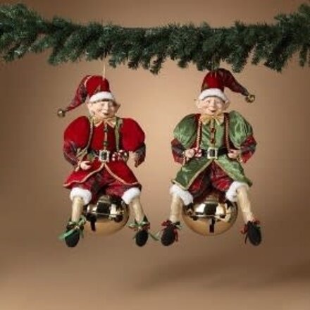 Gerson Fabric Holiday Hanging  Elf 24"  2696520