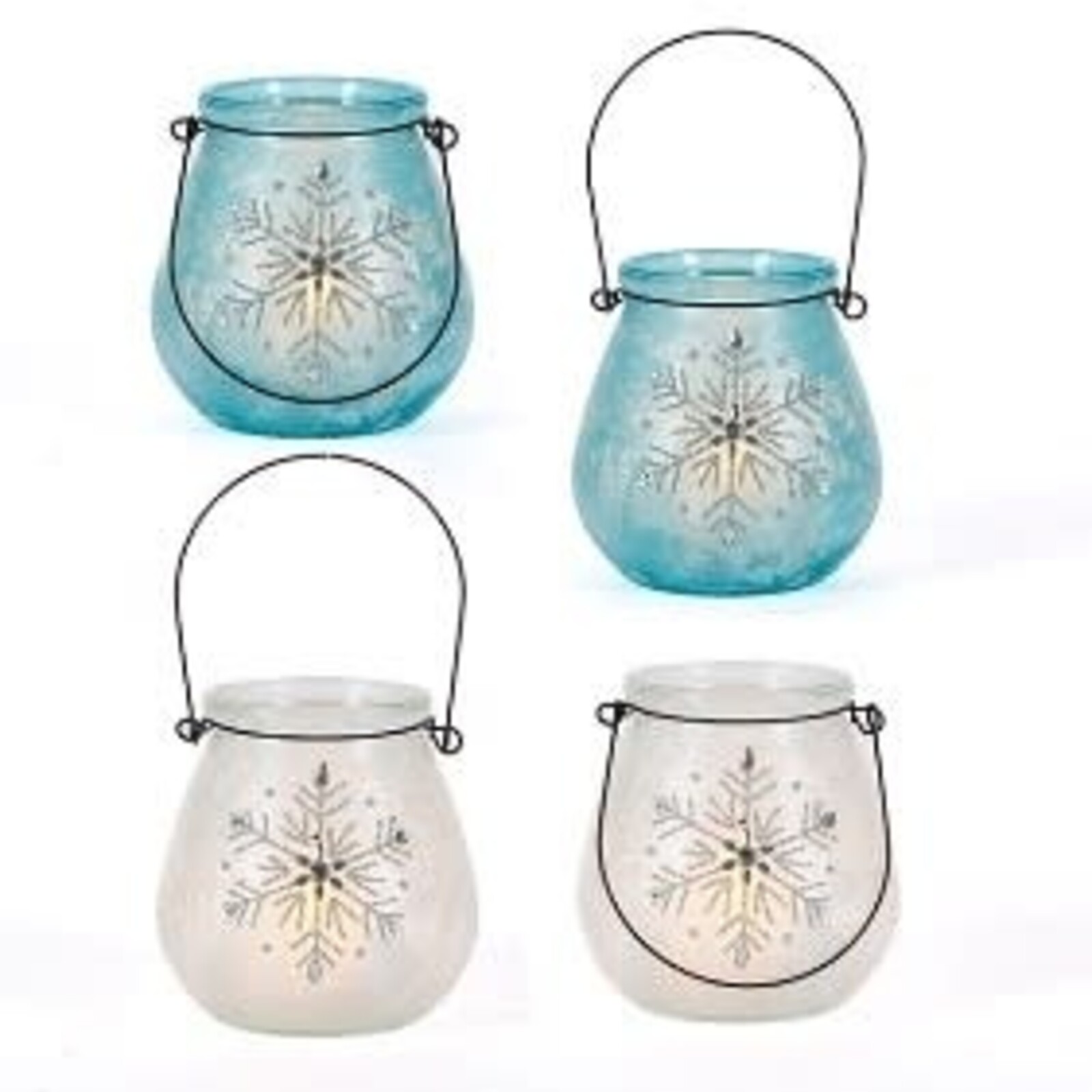 Gerson Glass Holiday Snowflake 2700940 loading=