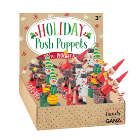 Ganz Holiday Wooden Push-Up Puppets  HX11823