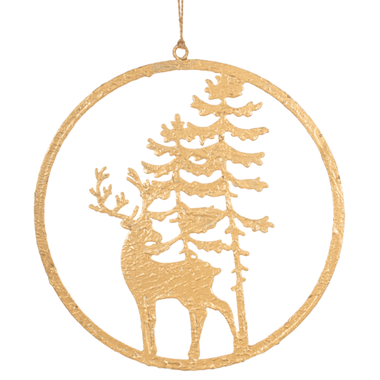 Ganz Cut-out Woodland Stag Disk Ornament  MX187792