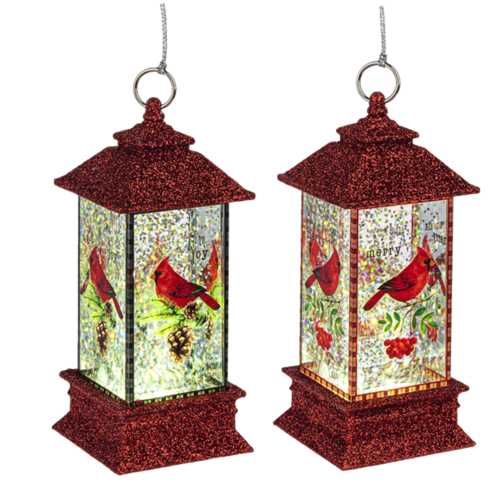 Ganz LED Light Up Cardinal Mini Shimmers - Merry & Joy MX190252 loading=