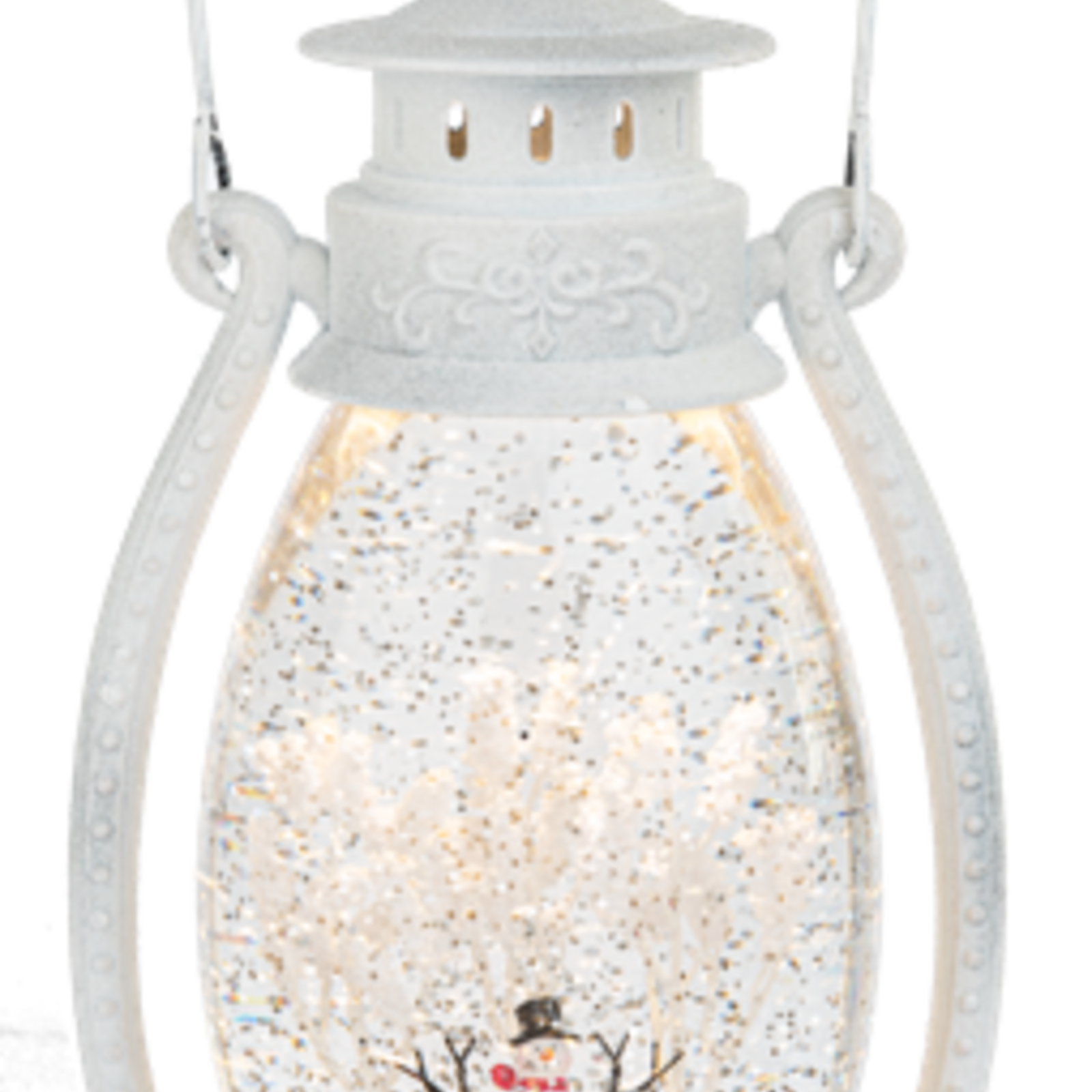 Ganz LED Light Up Shimmer Snowman Lantern  MX188606 loading=