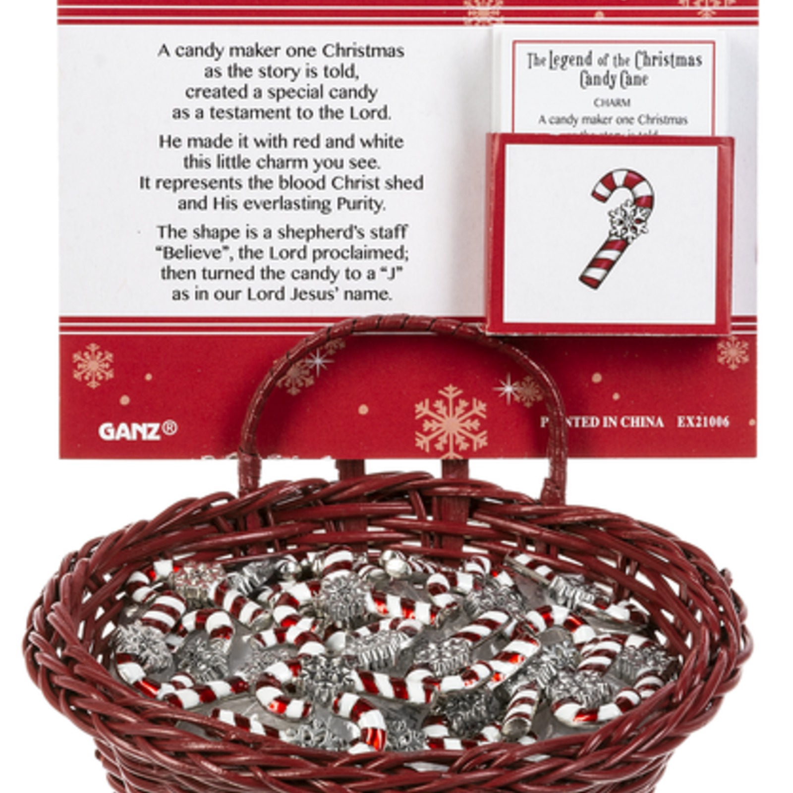 Ganz The Legend of the Christmas Candy Cane Charm(1) EX21006 loading=