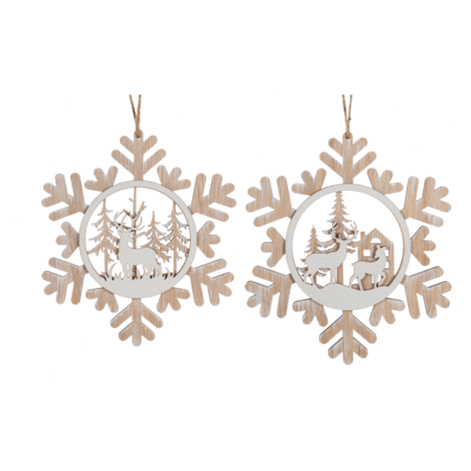 Ganz Cut-Out Deer Snowflake Ornament   MX188162 loading=