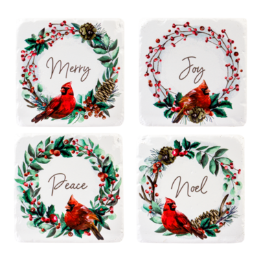 Ganz Cardinal in Wreath Coaster (4 pc. set) CX178898