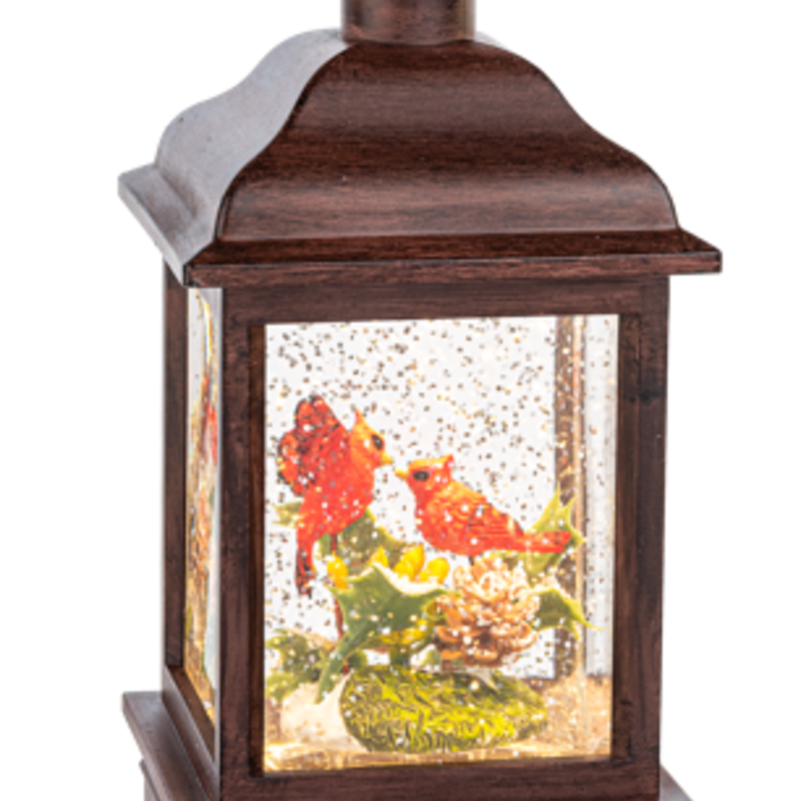 Ganz LED Light Up Shimmer Cardinals in Nest Lantern   MX188605 loading=