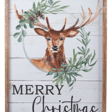 Ganz "Merry Christmas" Stag  Wall Decor   CX182755