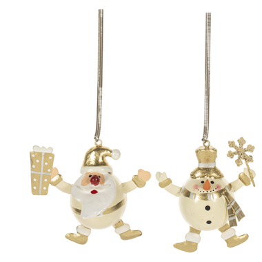 Ganz Santa & Snowman Ornament   MX189330