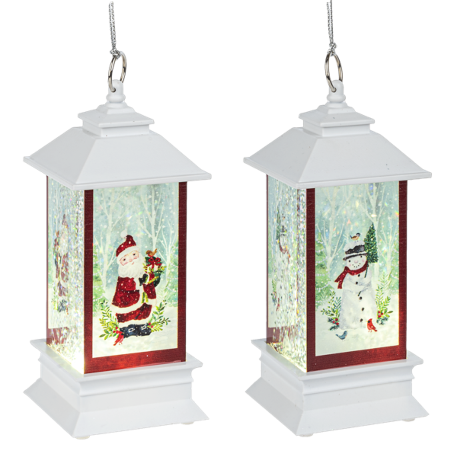 Ganz LED Light Up Santa & Snowman  Mini Shimmer MX190317 loading=