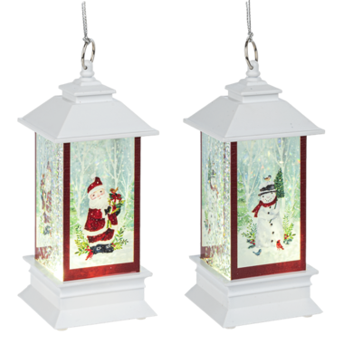 Ganz LED Light Up Santa & Snowman  Mini Shimmer MX190317