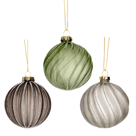 Ganz Textured Swirl Ball Ornament     MX187348
