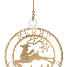 Ganz Merry Christmas/ Reindeer Beaded Wall Decor   CX182217