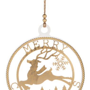 Ganz Merry Christmas/ Reindeer Beaded Wall Decor   CX182217