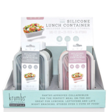 DM Merchandising Black Krumbs Kitchen  Silicone Lunch Container