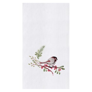 C & F Enterprise Chickadee Embroidered Flour Sack Kitchen Towel  861712453A