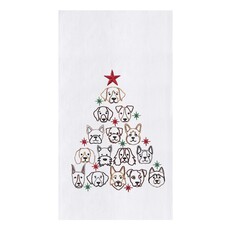 C & F Enterprise Dog Face Christmas Tree Towel    C86171617