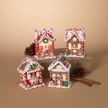 Gerson 5.5" Lighted Clay Dough House    2599290