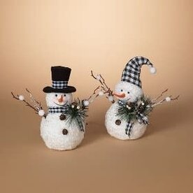 Gerson 11.4" Snowman with Floral Accent  2593430